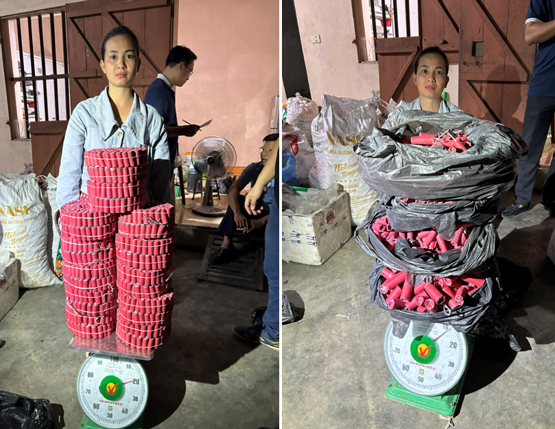 Cơ quan CSĐT Công an huyện Thủy Nguyên: Khởi tố 02 đối tượng buôn bán, sản xuất hơn 200 kg pháo